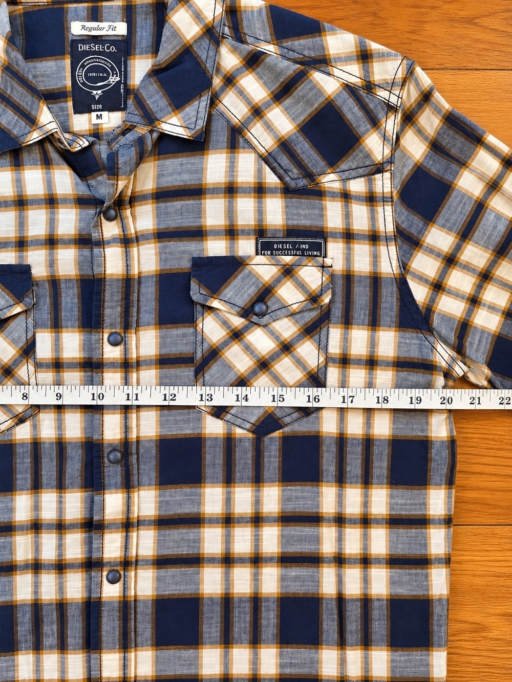 Diesel Co. Plaid Western Snap Shirt Men’s M Regular Fit - Picture 5 of 7